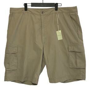 Pronto Uomo Khaki Cotton Blend Cargo Shorts NWT Men's Sz 42 Beige Casual